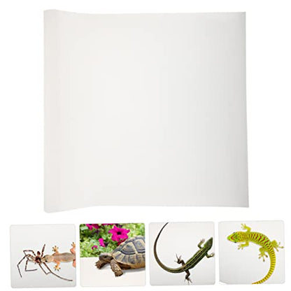 Garneck Reptile Carpet Mat for Leopard Gecko Lizard Snake and Turtle Sturdy Terrarium Substrate Bedding for Reptile Tanks Easy to Clean and Maintain - color: White