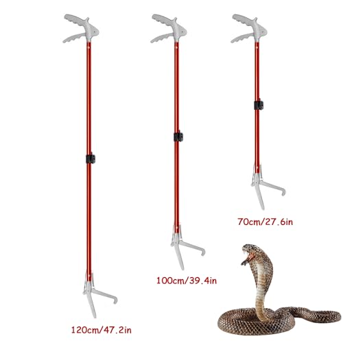 Snake Grabber Tool, Foldable Aluminum Alloy Snake Tongs Snake Traps, Heavy Duty Snake Catcher for All Kinds of Serpent, Reptiles(47.2inch) - size: 120CM/47.2IN