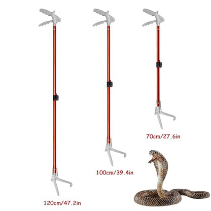 Snake Grabber Tool, Foldable Aluminum Alloy Snake Tongs Snake Traps, Heavy Duty Snake Catcher for All Kinds of Serpent, Reptiles(47.2inch) - size: 120CM/47.2IN