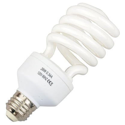 LUCKY HERP 5.0 UVB Fluorescent Bulb,Terrarium Lamp for Tropical Reptiles,E26,Screw Thread (26 Watt) - style: 26 Watts