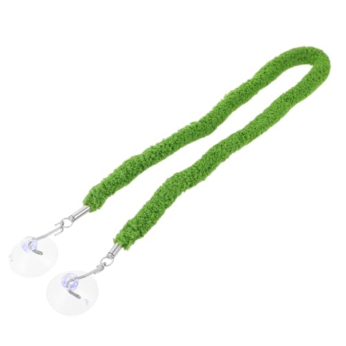 Reptile Climbing Rope Vine with Suction Cup, 50cm Artificial Green Vine for Reptile Tank Climbing and Enclosure Decoration, Suitable for Jumping Spiders, Lizards, Chameleons,