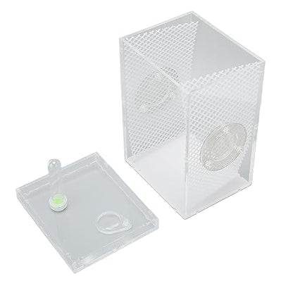 Reptile Enclosure Tank, Mini Acrylic High Transparency Moisturizing Reptile Breeding Box, Acrylic Reptile Cage Terrarium Tank for Tarantula Scorpion Sling Isopods(L)
