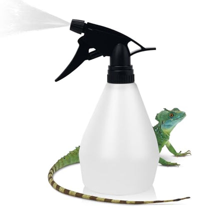 DukroukReptile Spray Bottle Adjustable Nozzle,500ml(17oz) | Reptile Mister Bottle,No Clog No Leak,Easy to Grip with Adjustable Nozzle