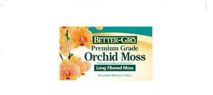 Better-Gro Premium Grade Orchid Moss - 100% Natural,Imported Sphagnum Moss for Orchids,Ferns,and Hostas,Excellent for Hanging Baskets and Propagating Plants - 190 Cubic Inches,(Pack of 12) - size: 190 cu. in. (Pack of 12)