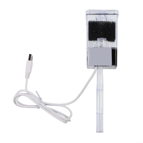 Minhe USB Aquarium External Waterfall Filter Pump, Silent Operation for Small Fish Tanks, Compact PVC Design