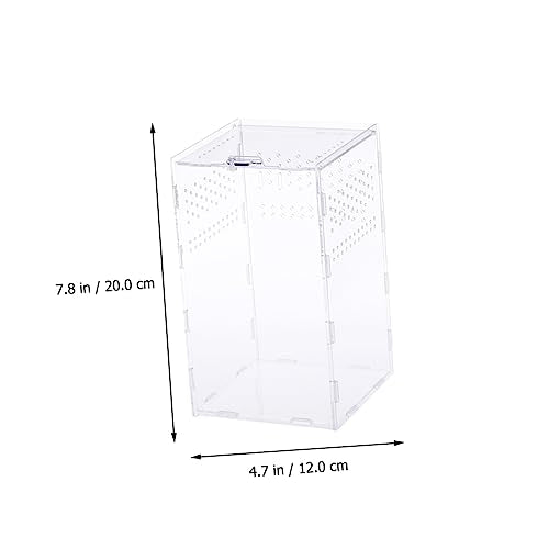 Yardwe Clear Reptile Nest Boxes with Ventilation High Transparency Easy to Clean Reptile Keeping Cases for Snakes Geckos Tarantulas and Pets