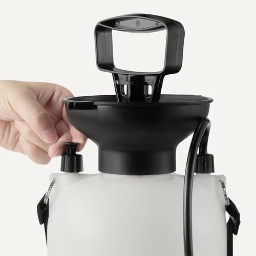 Amazon Basics Garden Sprayer for Gardens and Flower Beds, 1.3 Gallon (5L) Capacity with Extension Wand - style: Garden Sprayer
