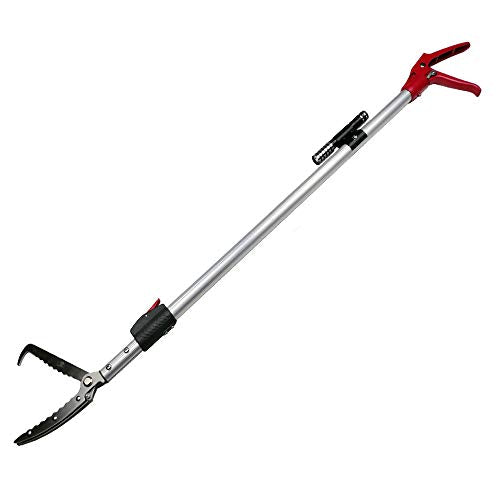 Snake Catcher Tongs Grabber Rattle Heavy Duty with 43 inch to 59 inch Telescopic Pole