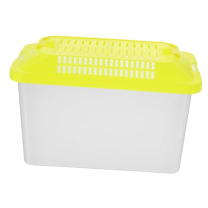 3pcs Plastic Turtle Fish Tank Hamster Cages Plastic Handheld Fish Tank Aquarium Divider Lizards Terrarium Tank Pet Lizard Habitat Pen Turtle Tank Large - color: Random Colorx3pcs, size: 15x11cmx3pcs