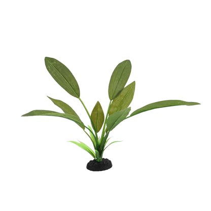2-Pack 12 Inch Aquarium Silk Aquarium Plants, c | For Small Tank, Goldfish, Fish Hides (Green C, 12 Inch) - color: Green C