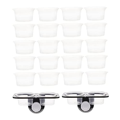 1Set Reptile Feeding Ledge with Suction Cup of Detachable Food Basins Easy to Clean Maintain for Bearded Dragons Geckos and Other Terrarium Pets