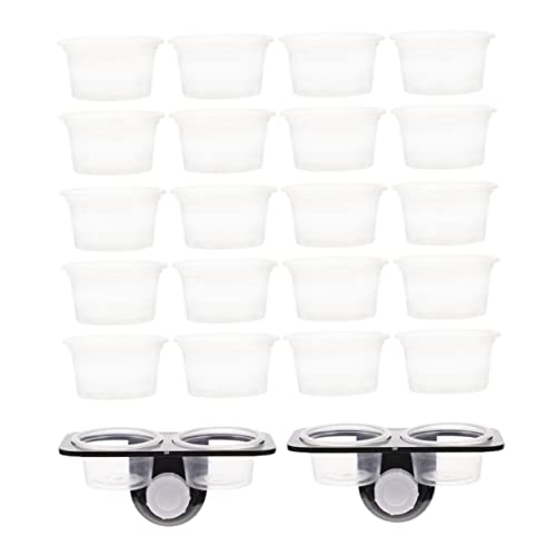1Set Reptile Feeding Ledge with Suction Cup of Detachable Food Basins Easy to Clean Maintain for Bearded Dragons Geckos and Other Terrarium Pets