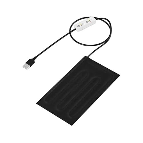 Reptile Heating Pad with Timer Multipurpose USB Terrarium Heating Mat Warming Cushion for Turtles Frogs Parrot Snake, 10cmx20cm