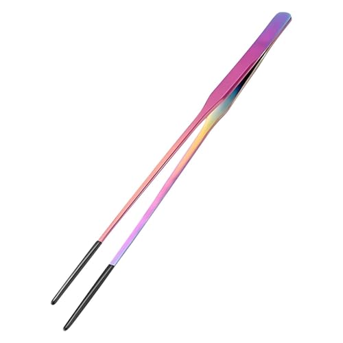Feeding Tweezers: Stainless Steel Clamp Tool, Aquarium Tweezers with Rubber Tip, Long for Reptiles | Precision Handling Accessory for Bearded Dragons, the - color: To