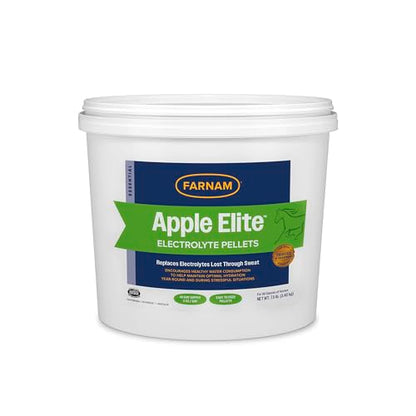 Farnam Apple Elite Electrolyte Supplement for Horses, Replaces Vital Minerals, for Hydration, No Added Sugar, Horse Supplements with Sodium, Potassium, Calcium & Magnesium, 7.5 lb, 40 Day Supply - size: 7.5 pounds