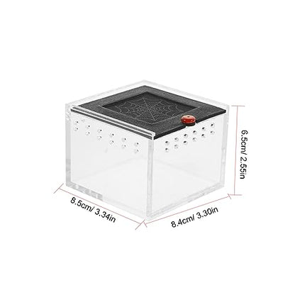 POPETPOP Clear Viewing Reptile Storage Box with Ventilated Acrylic Panel Feeding Habitat for Lizards Snakes Tarantulas and Other Reptiles