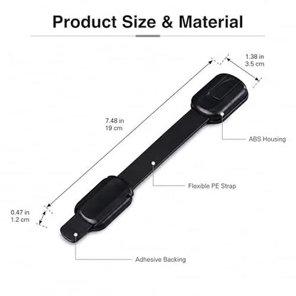 6 Pack Reptile Terrarium Lid Locks, Adhesive Screen Cover Clips for Snake, Gecko, Lizard and Turtle Enclosures, Black - color: 6 Pcs Black-Long