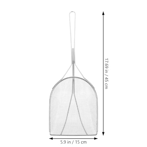 Ipetboom Stainless Steel Reptile Sand Scoop - 17.71 Inch Fine Mesh Litter Shovel for Tortoise Lizard Gecko and Small Animals Cleaning