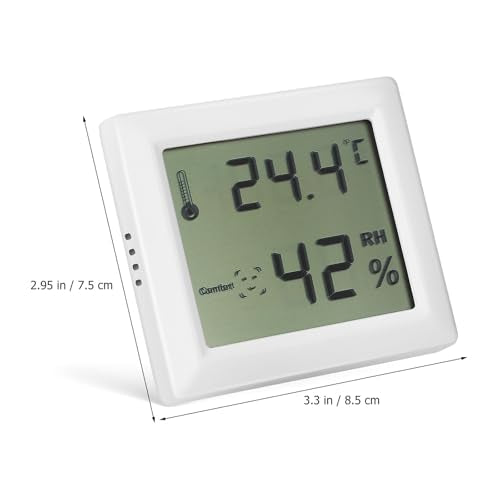 2 Pcs Digital Indoor Thermometer and Humidity Meter with Compact Abs Design for Accurate Temperature and Humidity Measurement, for Household and Daily Life Use