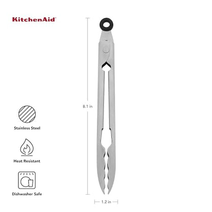 KitchenAid Stainless Steel Tongs, 7 Inch (Pack of 12) - color: Stainless Steel, size: 7 Inch (Pack of 12)