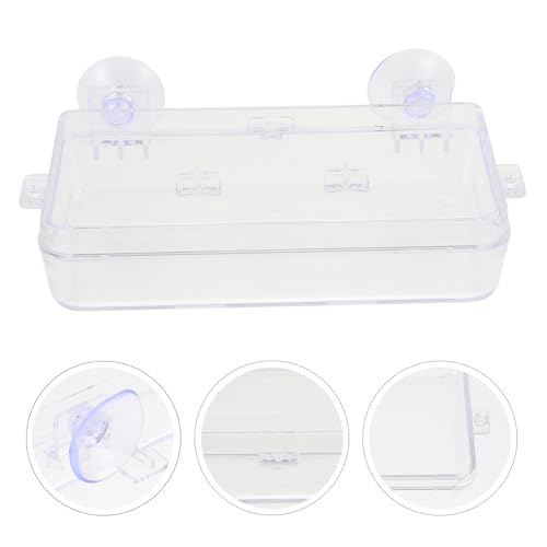 VILLCASE Reptile Feeder Suction Cup Bowl for Food and Water, Escape-Proof Feeding Dish for Geckos and Lizards, Pet Water Basin for Terrariums