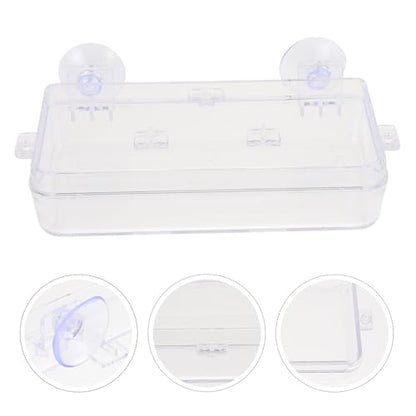 DOITOOL Anti-Escape Reptile Feeding Basin Suction Cup, Lizard and Gecko Food Water Dish, Sturdy Plastic Terrarium Bowl for Reptile Feeding and Water Supply