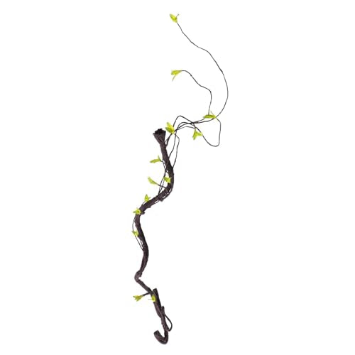 Hemoton Artificial Rattan Vine Simulation Plant with Soft Leaves 100cm, Bendable Climbing Vine for Reptile Terrarium Habitat Decor, Pet Box Landscaping Accessories for Exotic Rainforest