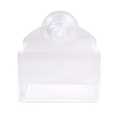 LIOOBO Suction Cup Pet Reptile Feeder Bowl Durable Translucent Water and Food Dish for Lizard Turtle Gecko and Other Reptiles Space Saving Wall Mount Design
