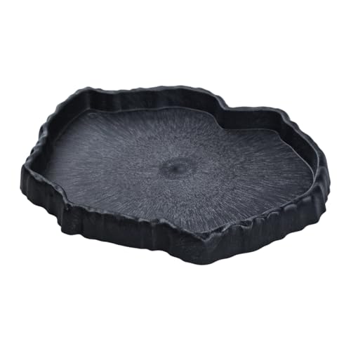 Reptile Water Dish, Reptile Feeding Dish Corner Bowl Breadworm Feeding Food Bowl, Terrarium Decor Bowls for Bearded Dragon Lizard Frog Leopard Gecko Tortoise Hermit Crab Chameleon (Large) - size: Large