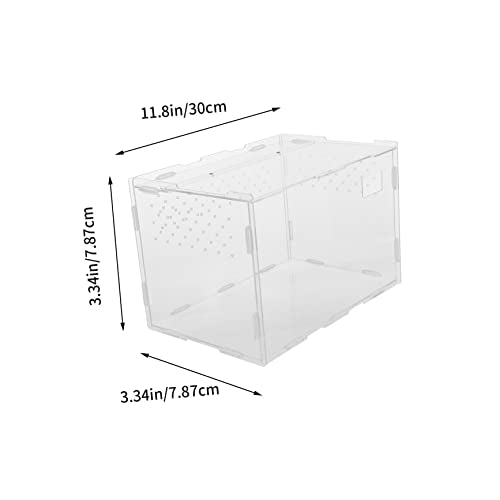 Acrylic Reptile Breeding Box Reptile Terrarium Case for Snakes Lizards and Tortoises Sturdy PET Supply Lid