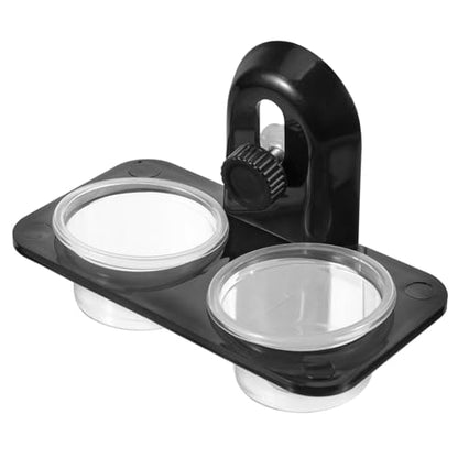 YARNOW Reptile Feeder Water and Food Bowl Container Durable Dual Compartment Basin for Lizards Turtles Geckos and Screw Type Design for Easy Feeding