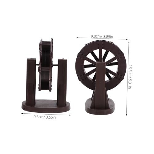 Cabilock Miniature Water Wheel Fountain Accessory DIY Water Circulation Wheel for Fish Tank Indoor Garden Patio Fountain Decoration