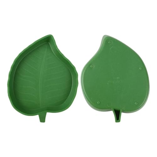 Leaf Shape Reptile Feeder Food Water Bowl for Turtle Lizards Hamsters Snakes Tortoise Gecko Small Pets Feeder Pet Supplies(Large) - size: Large