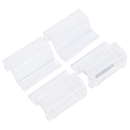 4 Pcs Acrylic Glass Cover Clips for Aquarium | Holds 6-12mm Fish Enclosure Lid | Secure Holder for Open Enclosure/Turtle Enclosure/Pets | Sturdy & Clear Support