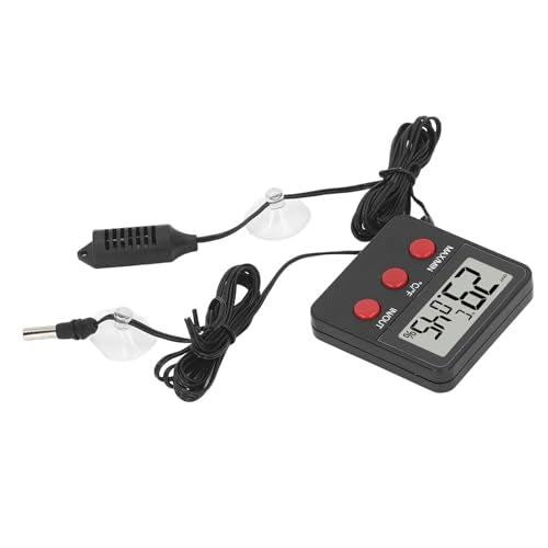 Mini Digital Temperature & Humidity Meter with 2 Probes for Incubator, Aquarium, Reptile Tank