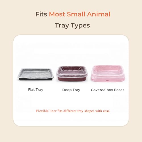 50 Disposable Cage Tray Liners for Pets, 47.2 x 47.2 in | Quick Tray Changes, Keeps Cages Cleaner, Contains Bedding and Waste, Easy Cleanup, for Rabbits, Guinea Pigs and Small Pets - size: L(47.2 x 47.2'')