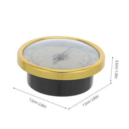 Golden Hygrometer for Reptile Terrarium and Room Use, 72mm Stainless Steel and Glass, High Precision 2.5 Accuracy with 2% Rh Resolution, Stable and Reliable Analog Humidity