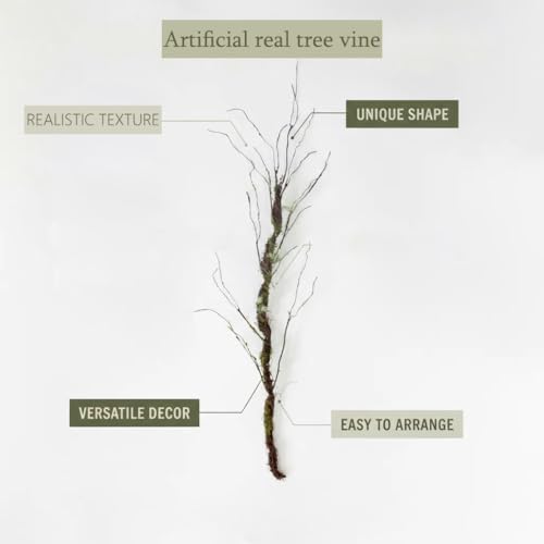 47in bendable dragon whisker moss artificial branch reptile vine branch fake tree trunk hanging plant suitable for outdoor decoration ecological box landscaping garden furniture Christmas decoration