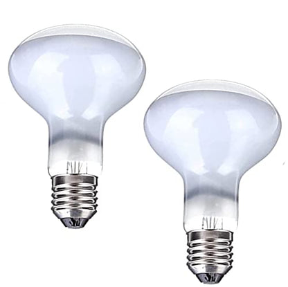 2-Packs 75W Reptile Heat Lamp Basking Bulb E26 110V UVA Basking Spot Daylight Heat Lamp Glass Heating Lamp Reptile Heater for Bearded Dargon Turtle Aquarium Aquatic Lizard Chicken Coop