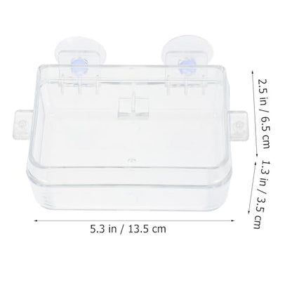 Cabilock Reptile Food and Water Bowls with Suction Cups, Large Escape-Proof Feeding Dish for Lizards, Bearded Dragons, Geckos – 2pcs Terrarium Feeder Bowls for Reptile Supplies