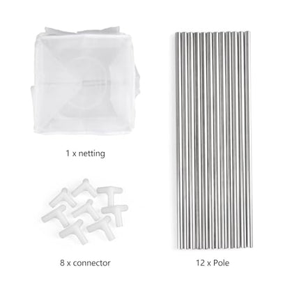 RESTCLOUD Insect Breeding Cage, Insect Rearing cage with Ultra Fine Mesh, Size 12" x 12" x 12"