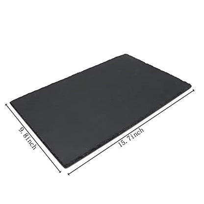 JIH Reptile Basking Platform 15.7 by 9.8 inch, Natural Rock Reptile Food Bowl Tortoise Feeding Dish Habitat Decor - size: 40x25cm