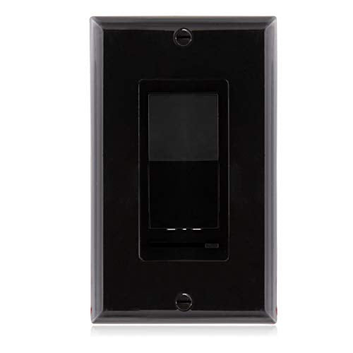 Maxxima LED Slide Dimmer Rocker Switch, Black, 3-Way/Single Pole, 600W Max | LED Compatible, Wall Plate Cover Included, Decorative Electrical Switch - color: Black, size: Single Pack