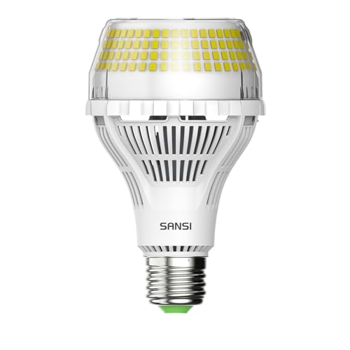 SANSI 400W Equivalent 6000 Lumens Brightest LED Light Bulb, 5000K Daylight E26 A21 Super Bright LED Bulb Non-Dimmable, 22-Year Lifetime, 40W Energy Saving for Home Workshop - color: 5000k Daylight, size: 6000 Lumen 1-Pack