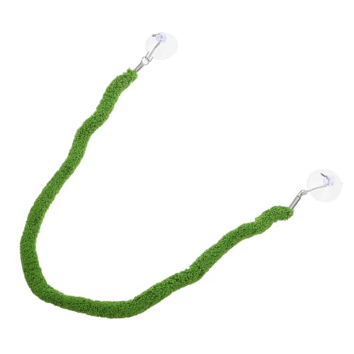 Beavorty Reptile Climbing Rope and Simulation Moss Vine with Suction Cup, 50cm Flexible Jungle Vines for Lizard and Small Animal Habitat, Terrarium Enrichment Accessory for Leopard Gecko