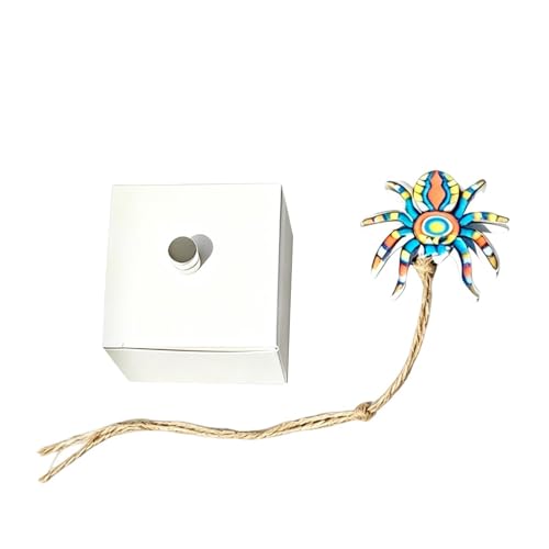 Arachnid Enclosure Decor - Terrarium Climbing Vine, 2x2.12x0.43 Inch Habitat Artificial Tree Branch with Silk Greenery, Magnetic Home Cave, Reptile Basking Platforms for Vivarium - color: Blue