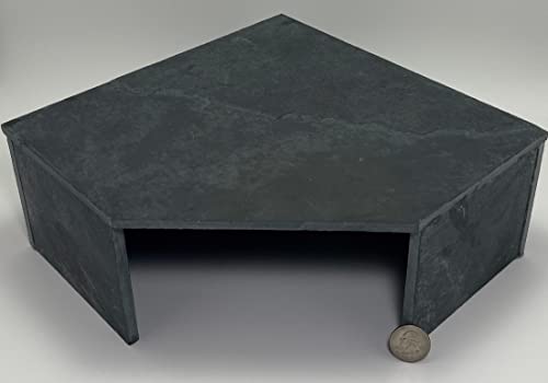 TheFrogHouse Slate Stone Reptile Hide 10x10x4 Bottomless Natural Cave Decor