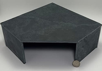 TheFrogHouse Slate Stone Reptile Hide 10x10x4 Bottomless Natural Cave Decor