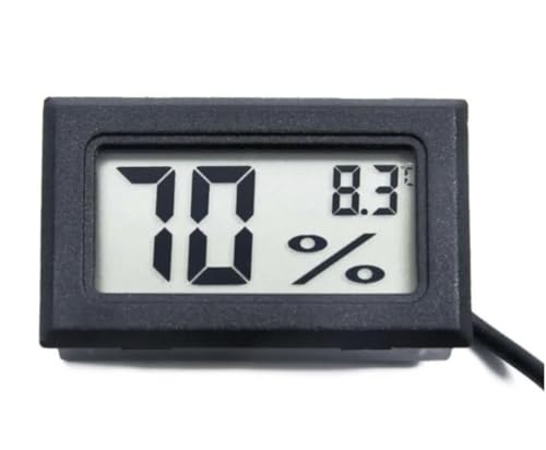 Generic Mini Digital LCD Thermometer Hygrometer CELCIUS READING Meter probe (1), Black