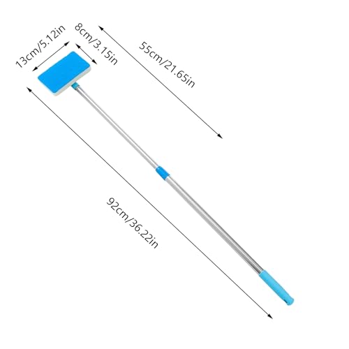 Fish Tank Cleaning Brush, Long Handle, 92cm, Algae Scrapers, Aquariums Cleaning Kit, Foldable Sponge, for Aquarium Betta Water Wall Turtle Reptile Terrarium Kitchen